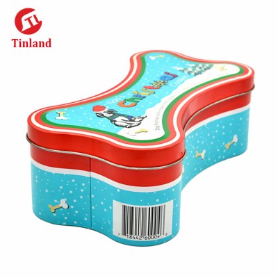 High quality custom printing bone shaped tin  box