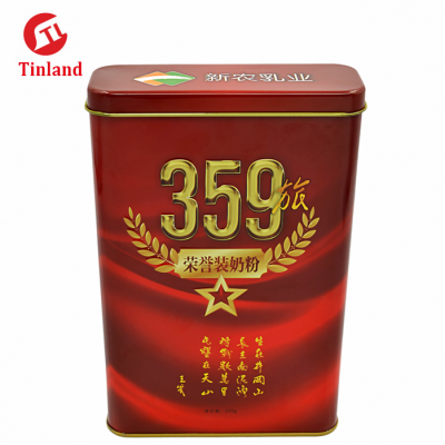 Rectangle gold formula milk powder tin box