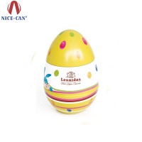 Bulk Fashion Egg Shaped Easter Gift Tin for Children